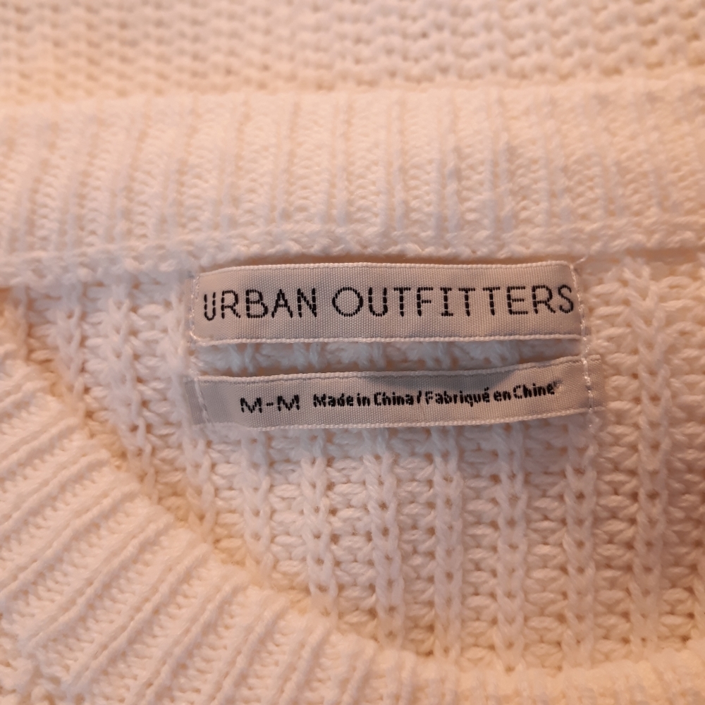 Urban Outfitters Long Sleeve Chunky Knit Sweater Ivory Capsule Classic - Picture 5 of 6